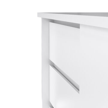 Moderno Storage Unit with 1 Sliding Door and 3 Drawers in White High Gloss