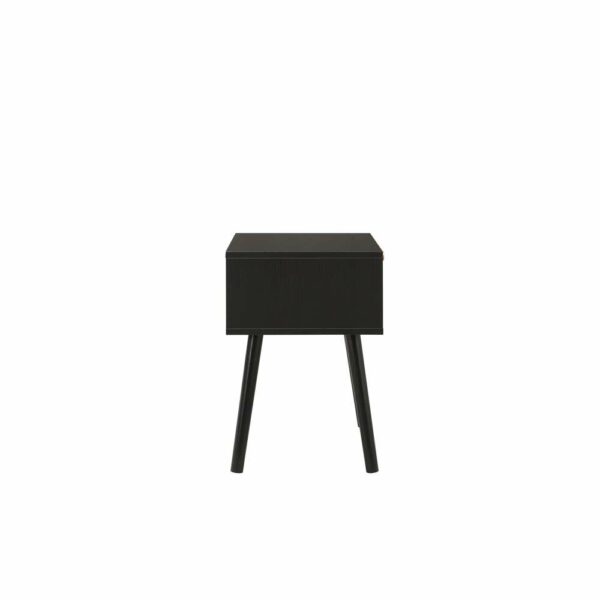 Chigwell 1 Drawer Rattan Bedside Black | Assembly Required
