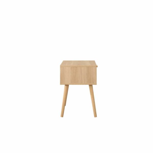 Chigwell 1 Drawer Rattan Bedside Oak | Assembly Required