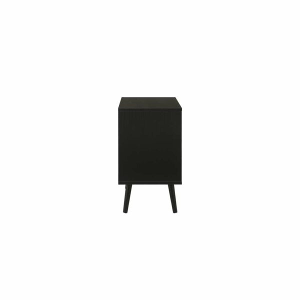 Chigwell 2 Drawer Rattan Bedside Black | Assembly Required