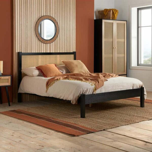Chigwell 7 Drawer Rattan Chest Black