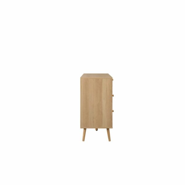 Chigwell 7 Drawer Rattan Chest Oak | Assembly Required | Clearance