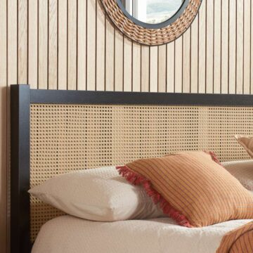 Chigwell Double Rattan Bed Black