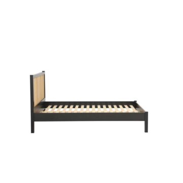 Chigwell Black 4’6 Double Rattan Bed