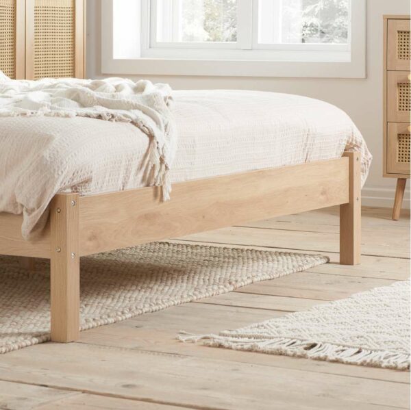 Chigwell Double Rattan Bed Oak | Assembly Required