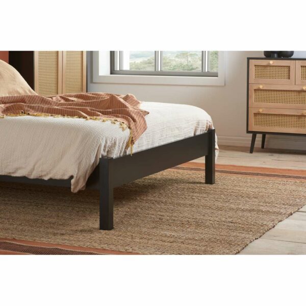 Chigwell King Rattan Bed Black | Assembly Required
