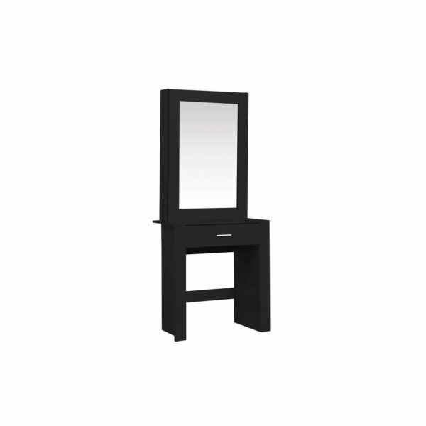 Hoxton 1 Drawer Sliding Mirror Dressing Table Black | Assembly Required