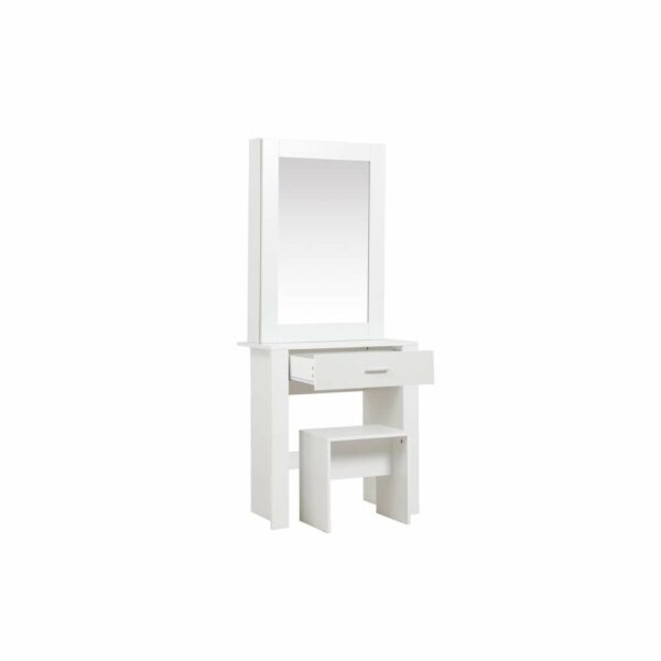 Hoxton 1 Drawer Sliding Mirror Dressing Table White | Assembly Required