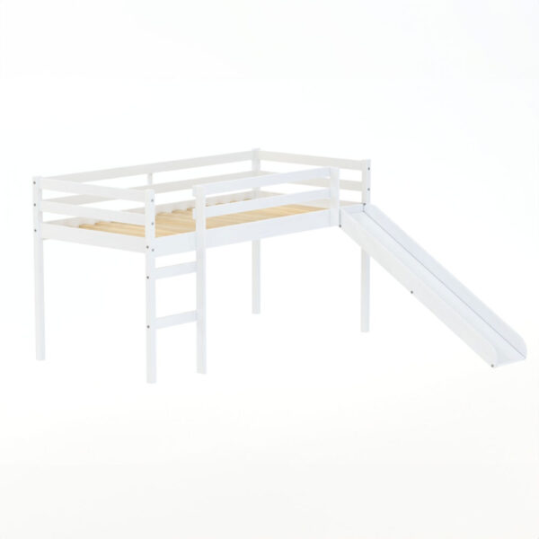 Frankie Midi Sleeper With Slide White | Assembly Required