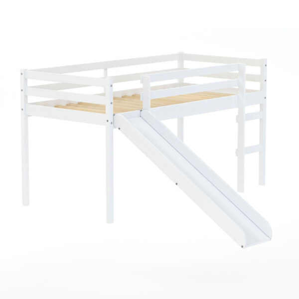 Frankie Midi Sleeper With Slide White | Assembly Required