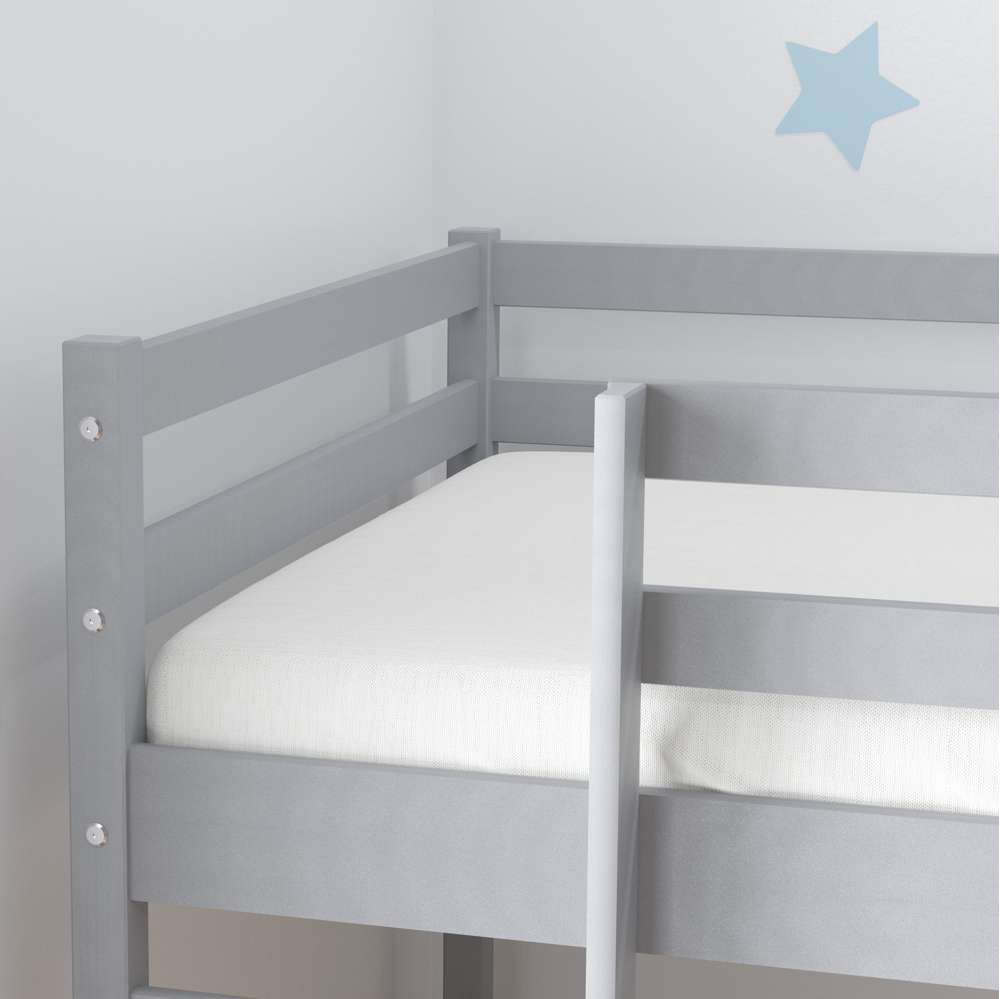Frankie Midi Sleeper With Slide Grey Assembly Required Oak World