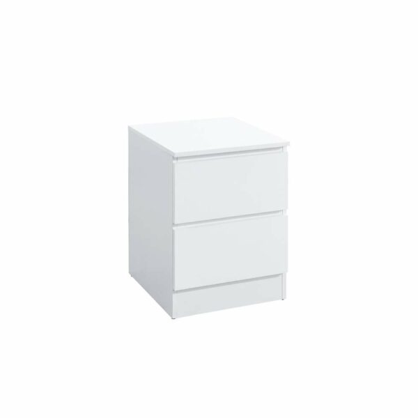 Hoxton 2 Drawer Bedside White | Assembly Required