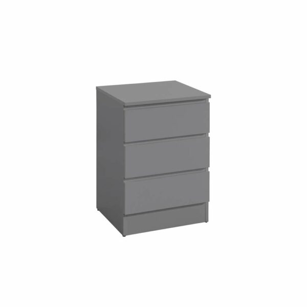 Hoxton 3 Drawer Bedside Grey | Assembly Required