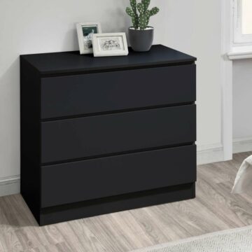 Hoxton 3 Drawer Chest Black