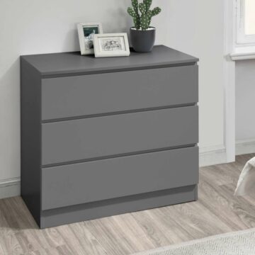 Hoxton 3 Drawer Chest Grey