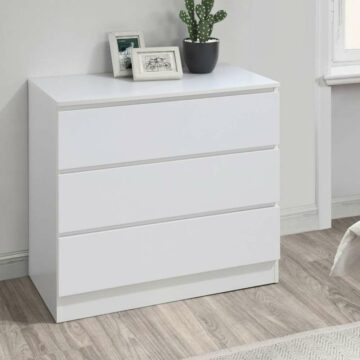 Hoxton 3 Drawer Chest White