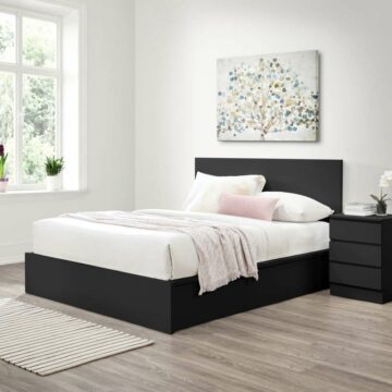 Hoxton Double Ottoman Bed Black