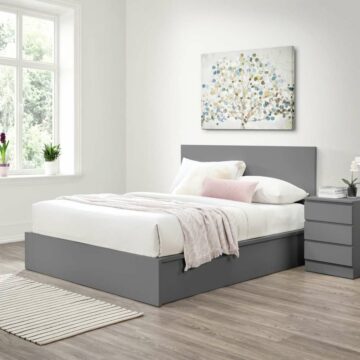 Hoxton Double Ottoman Bed Grey
