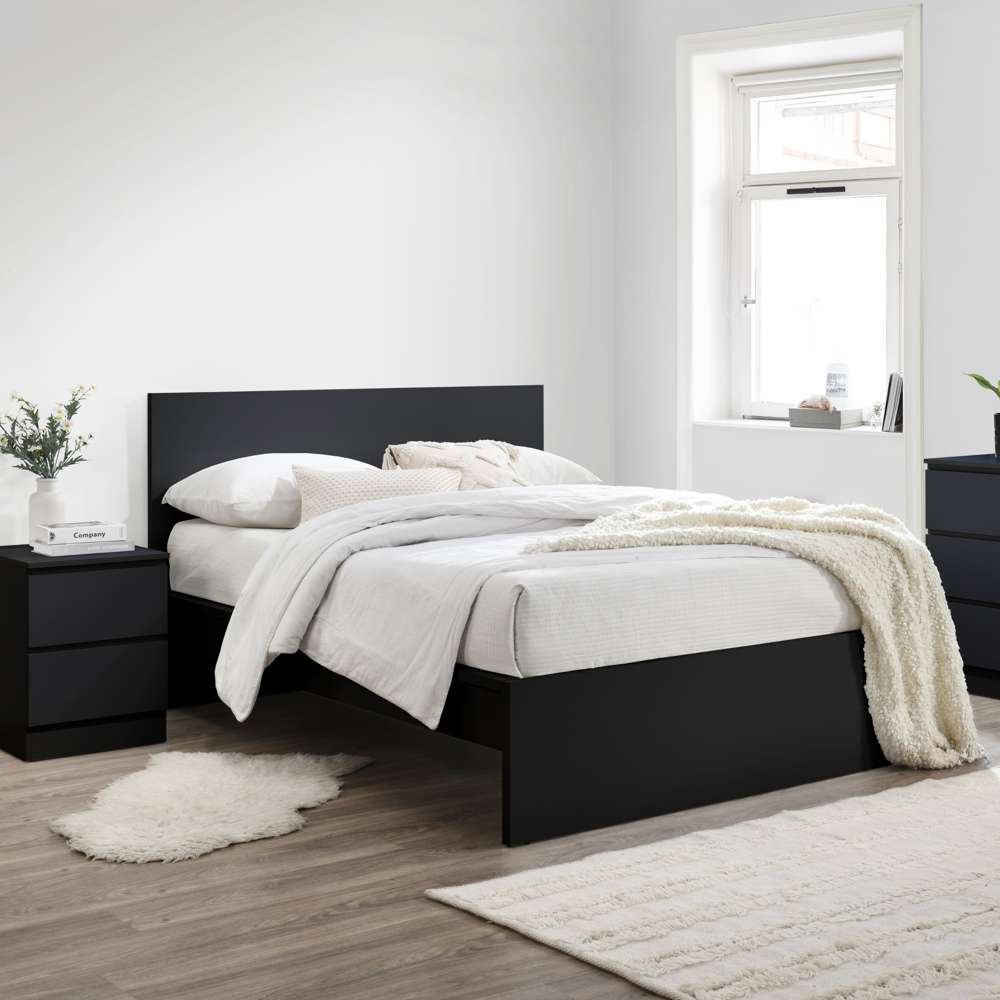 Hoxton King Bed Black Assembly Required Oak World