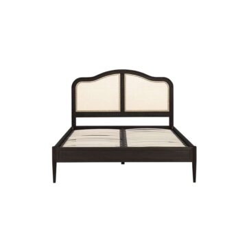 Leonie Super King Rattan Bed Black