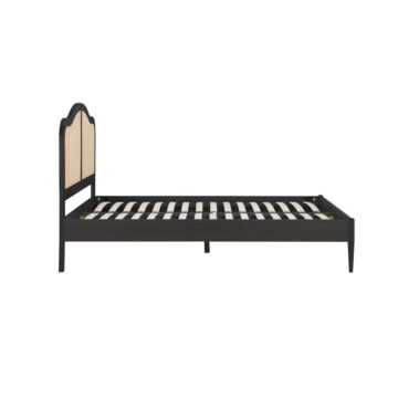 Leonie Super King Rattan Bed Black