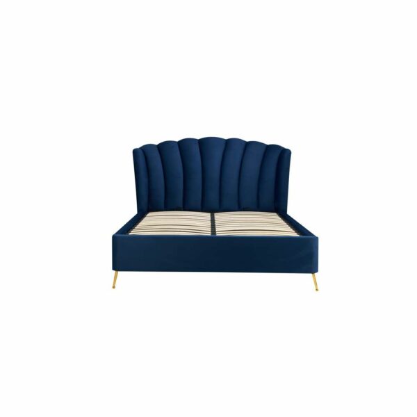 Lottie King Ottoman Bed Midnight Blue | Assembly Required