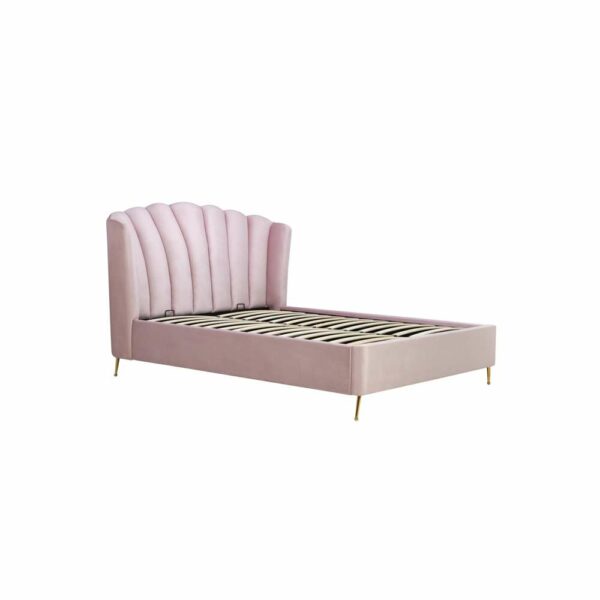 Lottie King Ottoman Bed Pink | Assembly Required