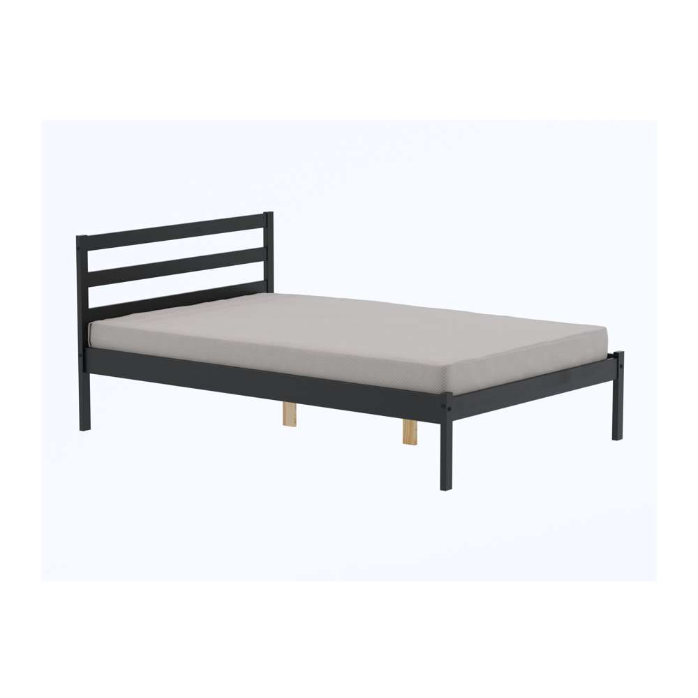 Luka Double Bed Black Assembly Required Oak World