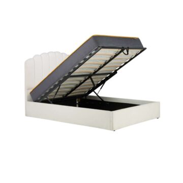 Monaco White 4’6 Double Ottoman Bed