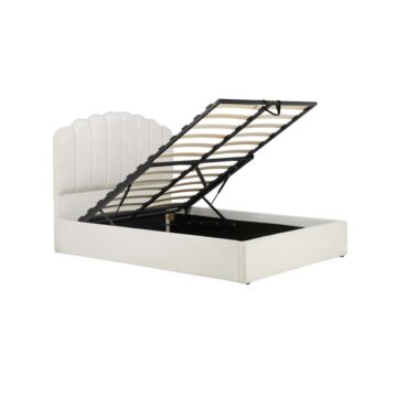 Monaco White 4’6 Double Ottoman Bed