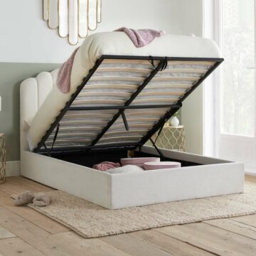 Monaco King Ottoman Bed White