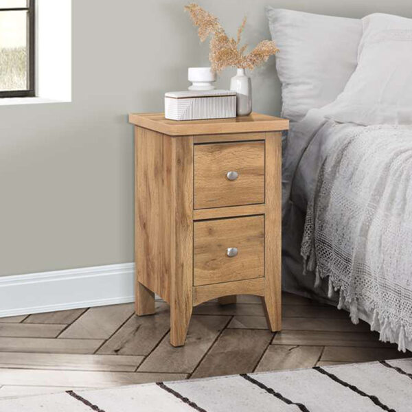Norwood 2 Drawer Bedside Oak | Assembly Required