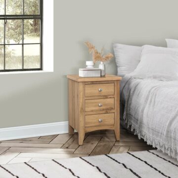 Norwood 3 Drawer Bedside Oak