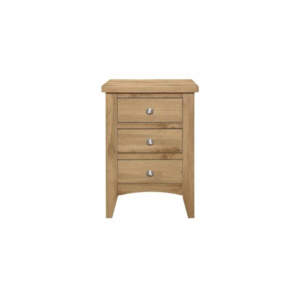 Norwood 3 Drawer Bedside Oak | Assembly Required | Clearance