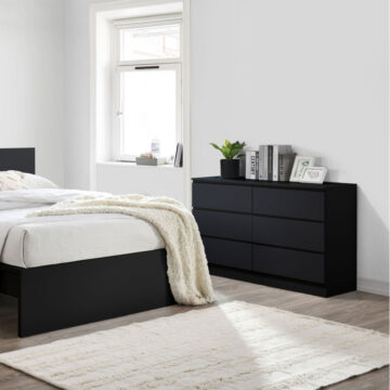 Hoxton Black 6 Drawer Chest