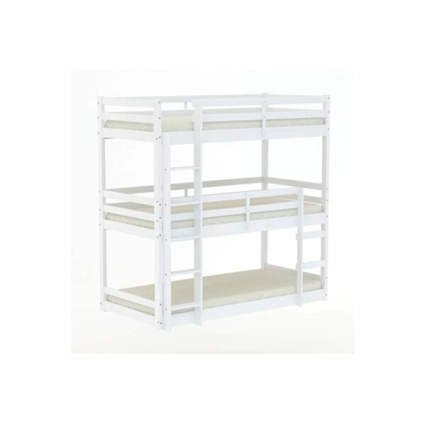Tressa Triple Bunk Bed White | Assembly Required