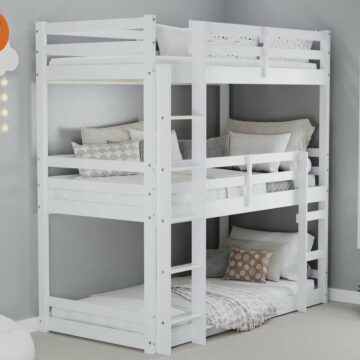 Tressa Triple Bunk Bed White