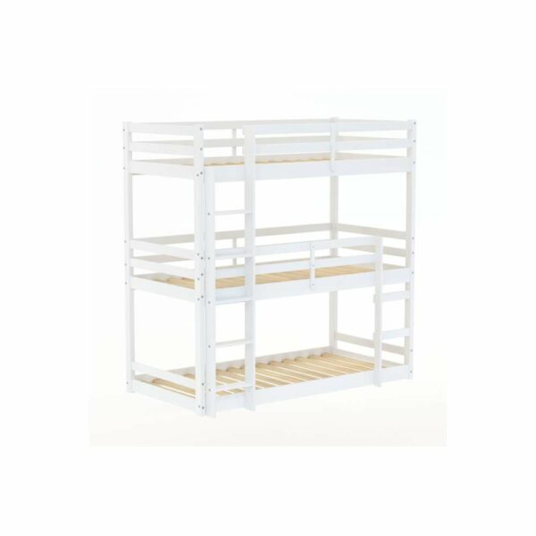 Tressa Triple Bunk Bed White | Assembly Required