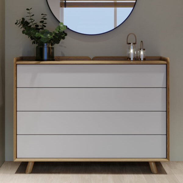 White Woodside Oak Large Chest | Assembly Required