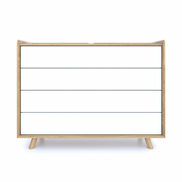White Woodside Oak Large Chest | Assembly Required