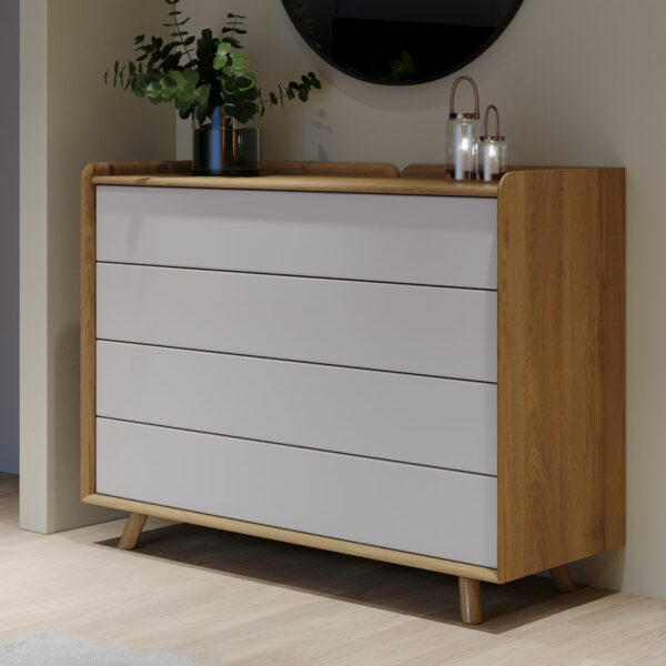 White Woodside Oak Large Chest | Assembly Required