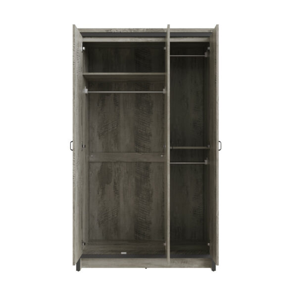 Fenway 3 Door Wardrobe | Assembly Required Grey
