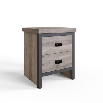 Fenway Grey Pair of 2 Drawer Bedside Tables