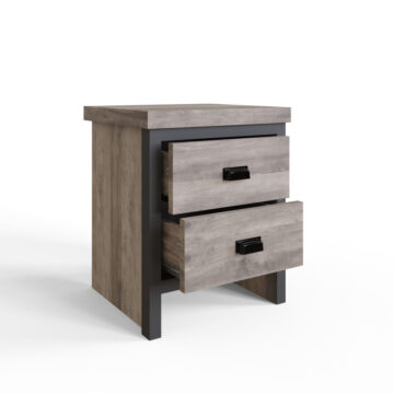 Fenway Grey Pair of 2 Drawer Bedside Tables