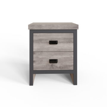 Fenway Grey Pair of 2 Drawer Bedside Tables