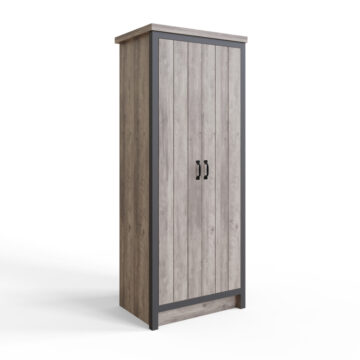 Fenway Grey 2 Door Wardrobe
