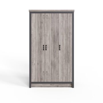 Fenway Grey 3 Door Wardrobe