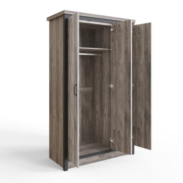 Fenway Grey 3 Door Wardrobe