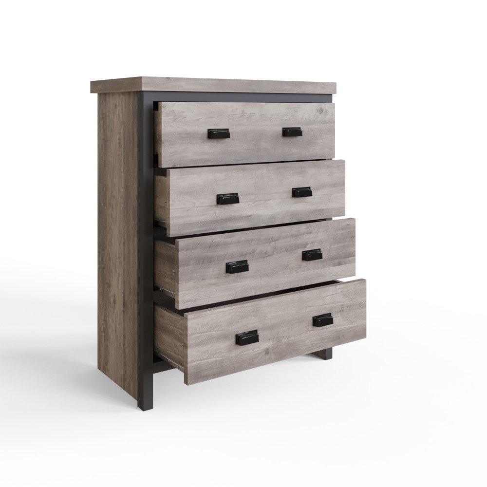 Fenway Grey 4 Drawer Chest
