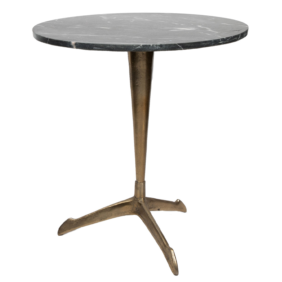 Mint Collection Round Dining Table Black & Gold Oak World